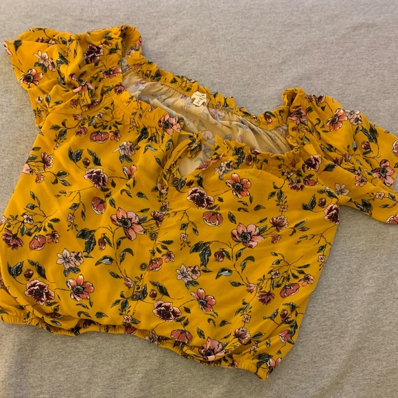 Mason & Belle Alisha Off the Shoulder Floral Too sz M - Picture 2 of 4